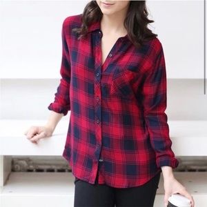 Rails Red Garnet Plaid Shirt (XS)
